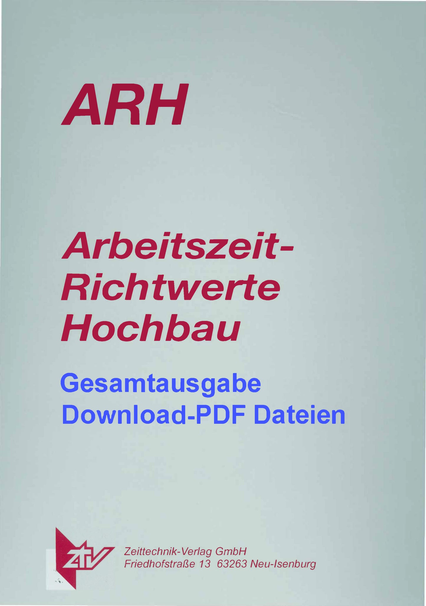 ARH Gesamtausgabe Hochbau Downloads-PDF