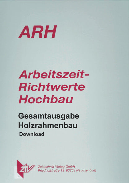 Holzrahmenbau Planzeiten - Gesamtausgabe (PDF Ausgabe)