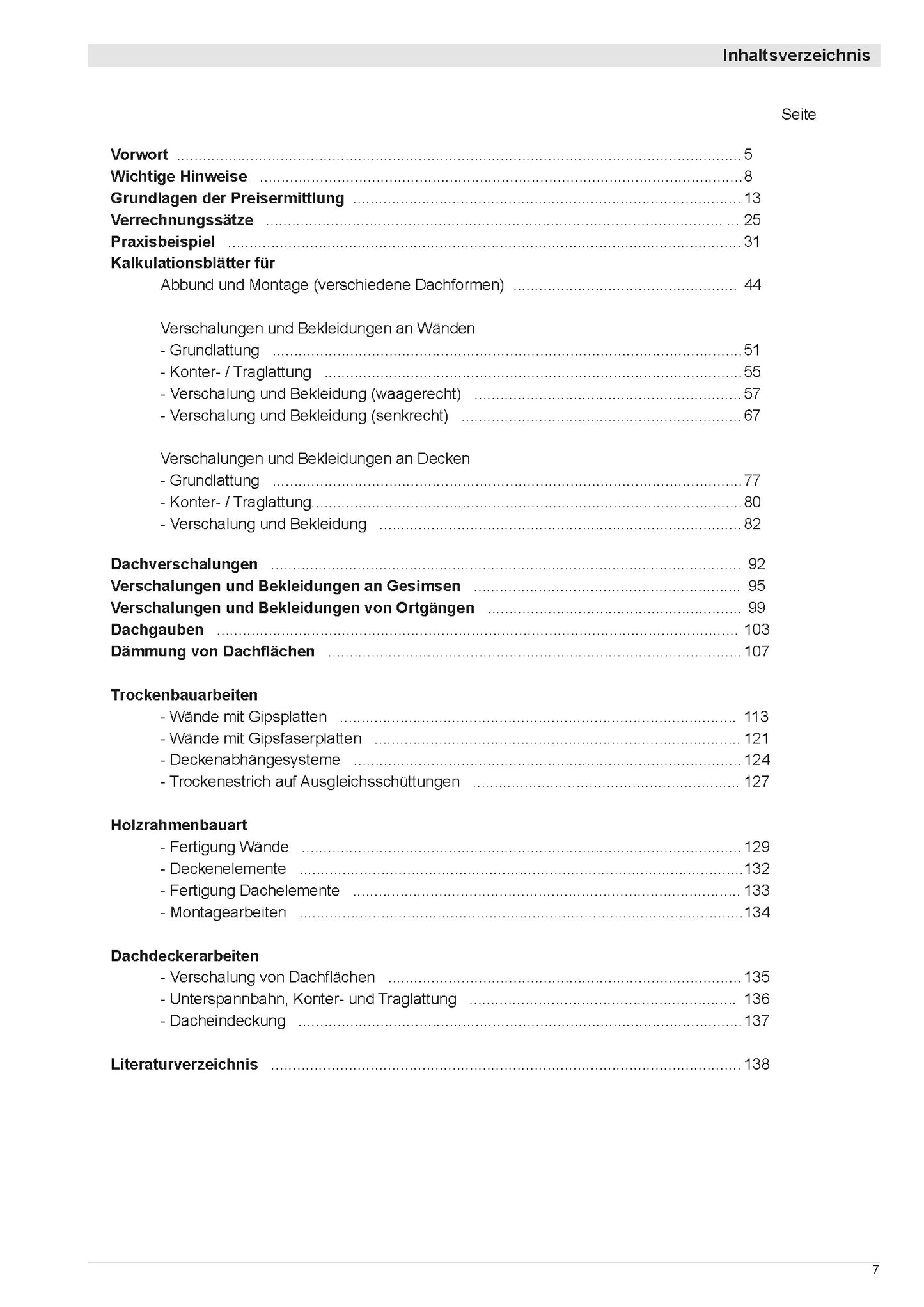 Kostendeckende Preise im Holzbau 2025/2026 (Download - PDF)