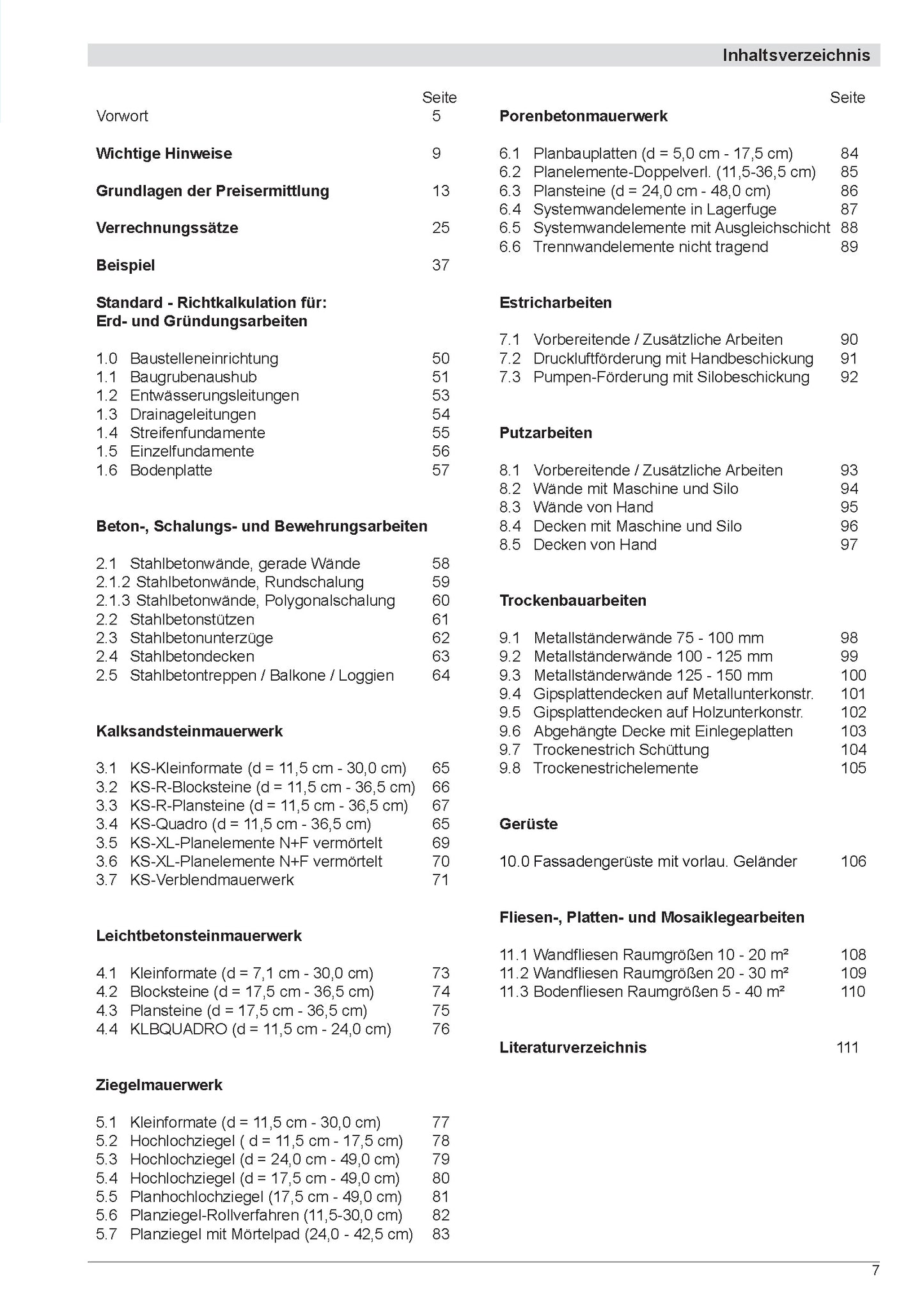Kostendeckende Preise im Hochbau 2026/2027 (Download - PDF)