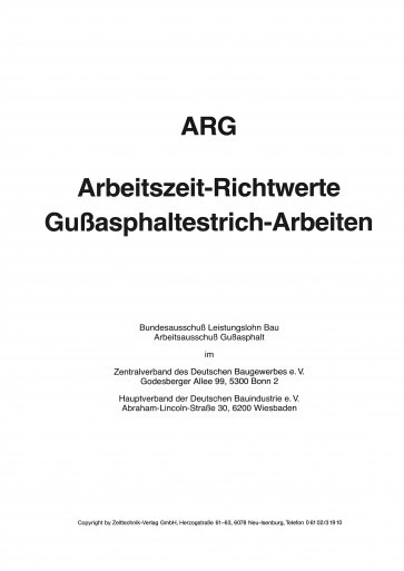 ARG-Tabelle Gußasphaltestrich-Arbeiten